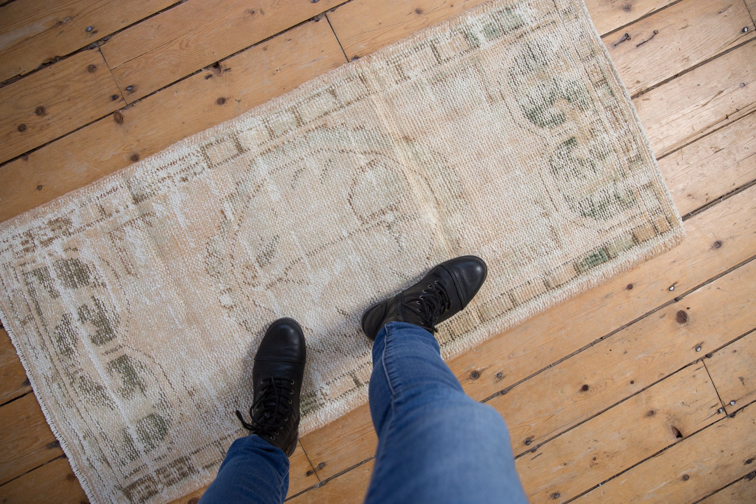 2x4.5 Vintage Distressed Oushak Rug Runner // ONH Item 8907 Image 1