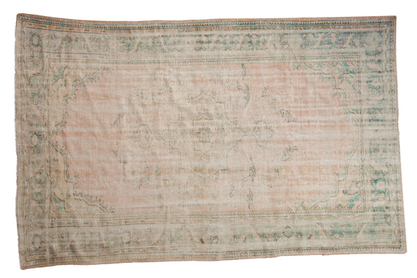 6x9.5 Vintage Distressed Oushak Carpet // ONH Item 8911