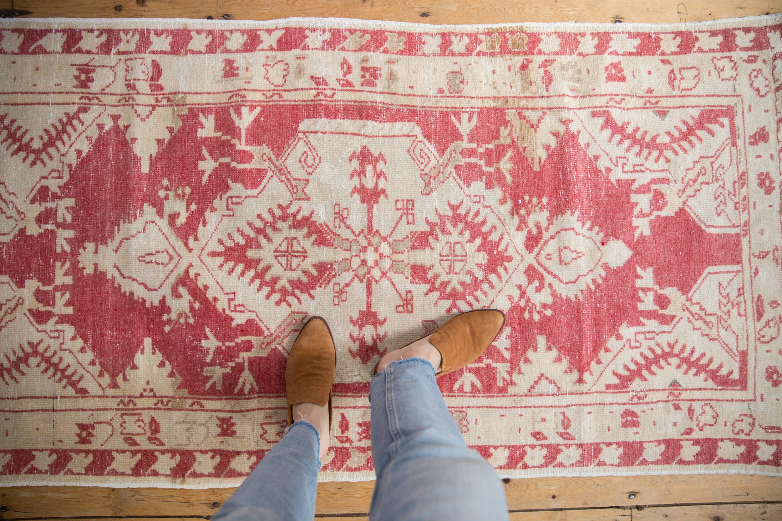 3x6 Vintage Distressed Oushak Rug Runner // ONH Item 8915 Image 1