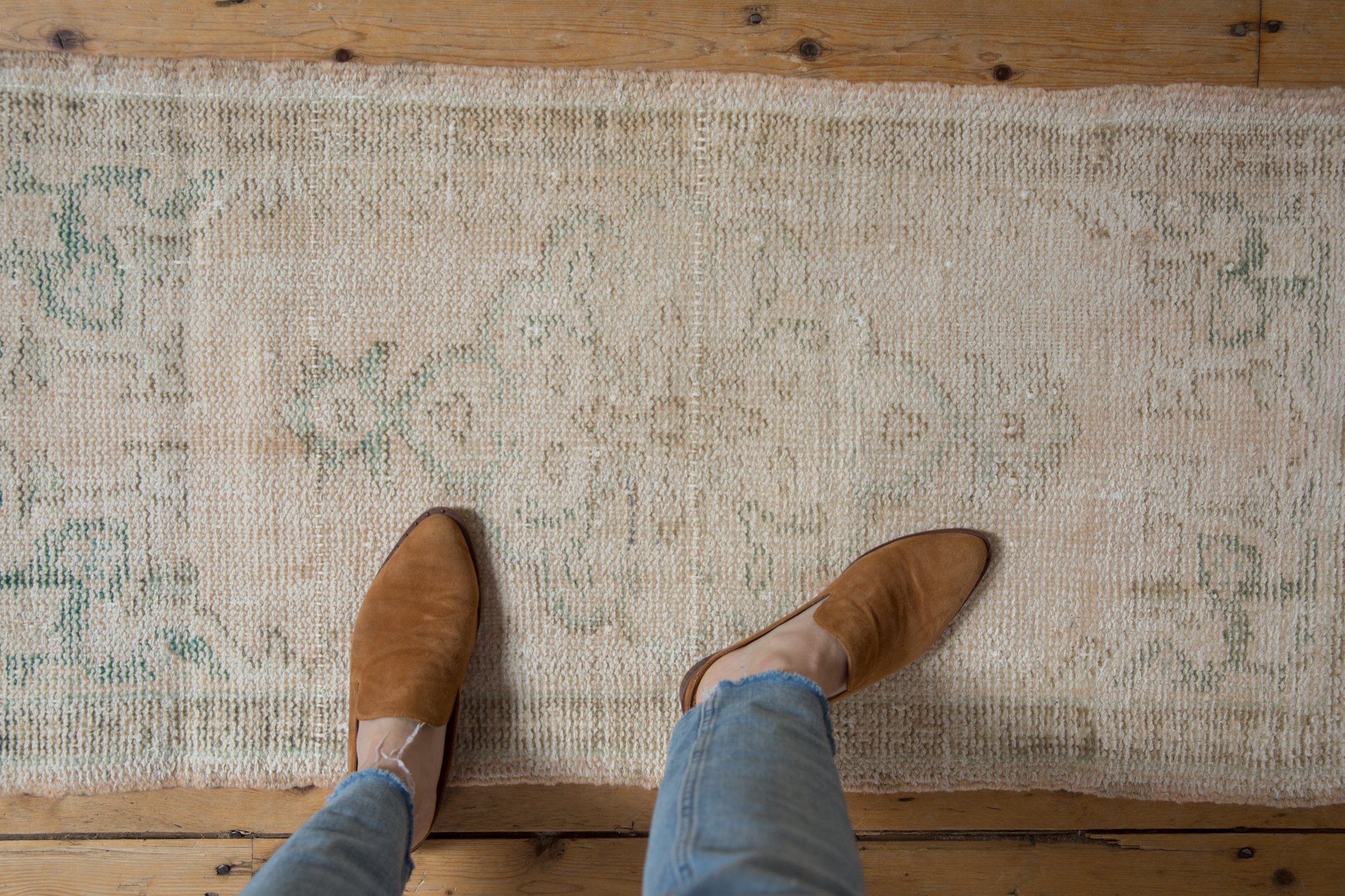 2x4 Vintage Distressed Oushak Rug Runner // ONH Item 8917 Image 1