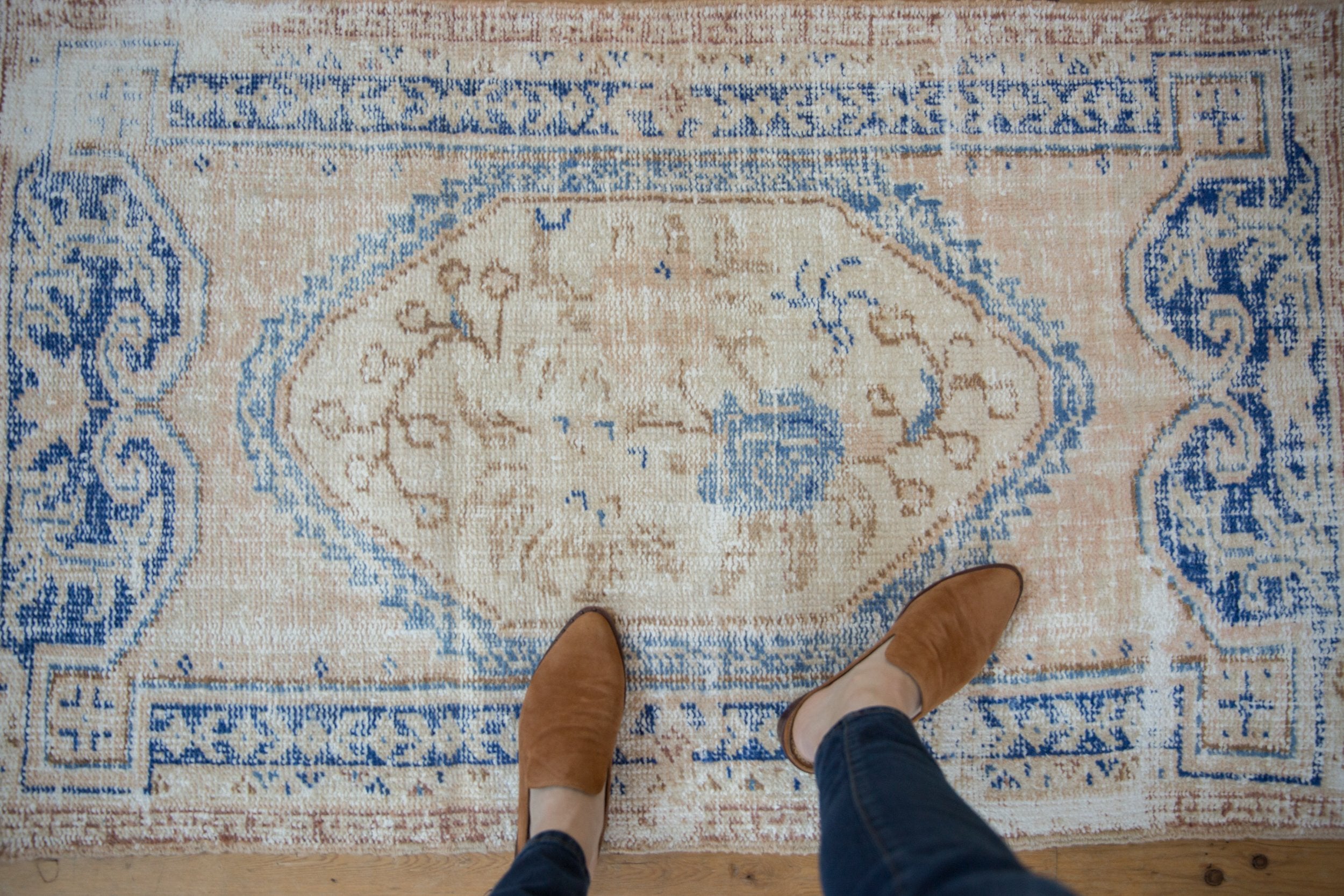 2.5x4.5 Vintage Distressed Oushak Rug // ONH Item 8920 Image 1