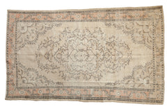 5.5x9 Vintage Distressed Oushak Carpet // ONH Item 8926