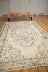 5.5x9 Vintage Distressed Oushak Carpet // ONH Item 8926 Image 3