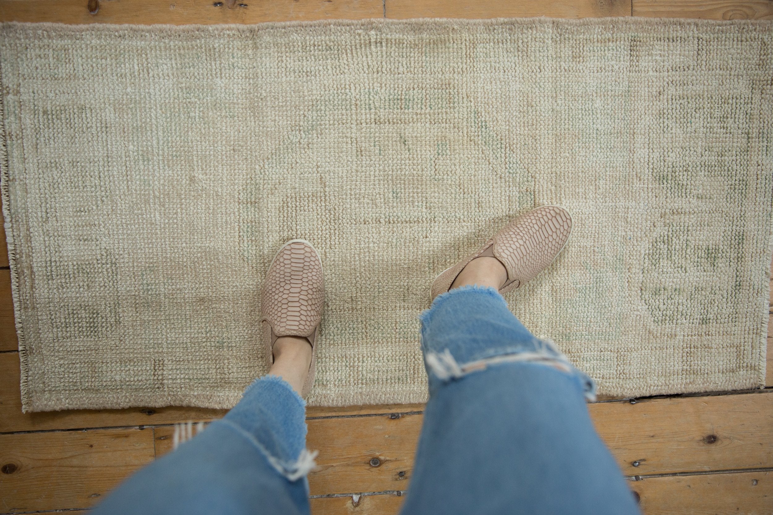 2x4 Vintage Distressed Oushak Rug Runner // ONH Item 8931 Image 1