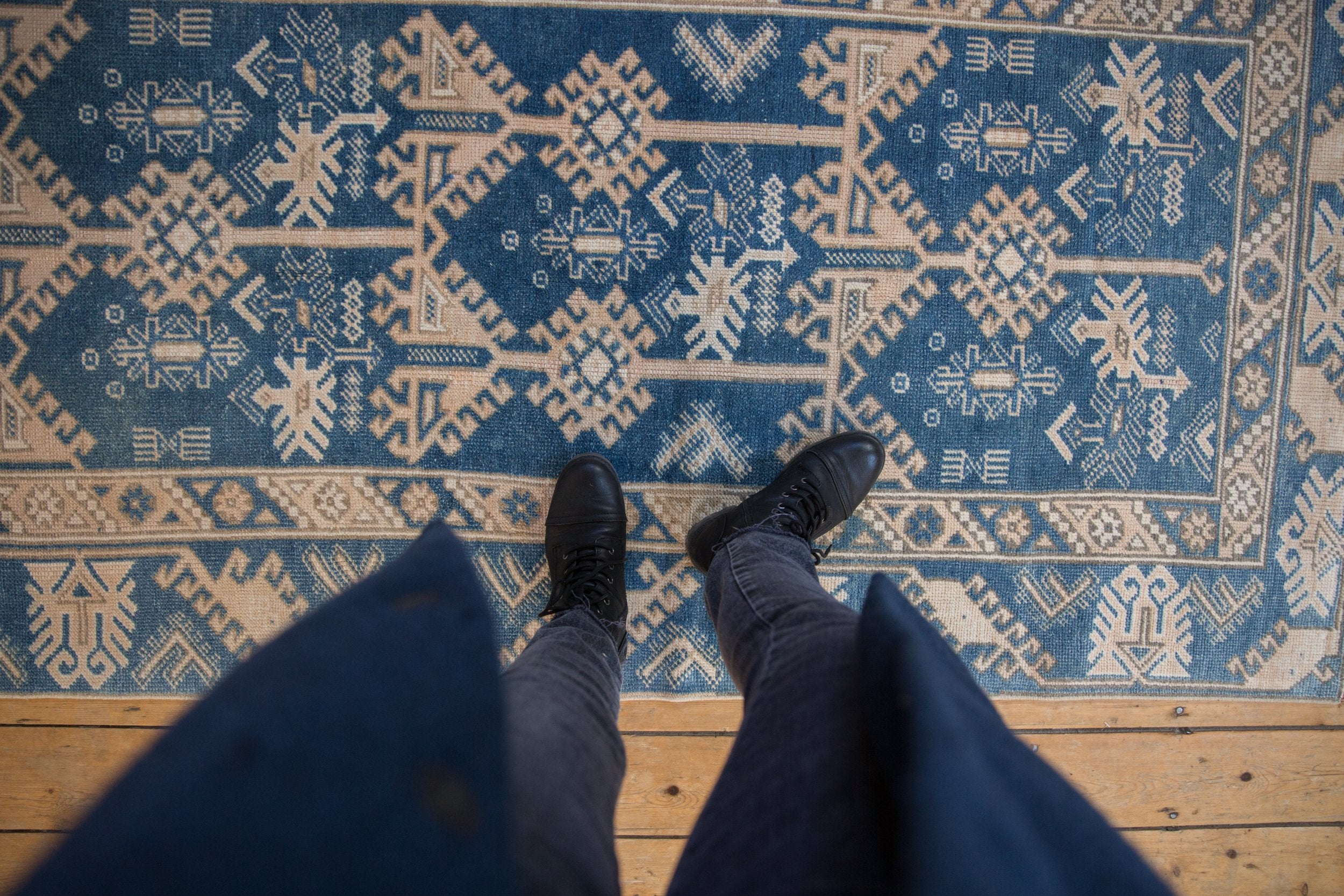 3.5x7 Vintage Distressed Melas Rug Runner // ONH Item 8940 Image 1