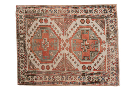 3x3.5 Vintage Distressed Oushak Square Rug // ONH Item 8944