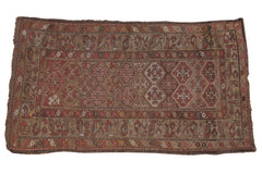 3.5x6.5 Antique Kurdish Rug // ONH Item 8955