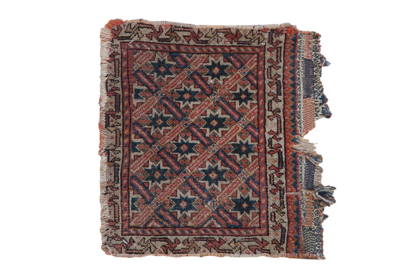 1.5x1.5 Antique Bagface Afshar Square Rug Mat // ONH Item 8958