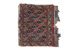 1.5x1.5 Antique Bagface Afshar Square Rug Mat // ONH Item 8958