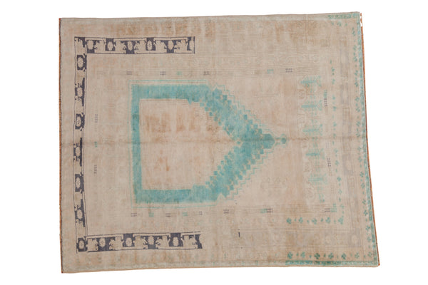 4.5x5.5 Vintage Distressed Oushak Square Rug // ONH Item 8970