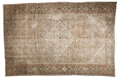 7x11 Vintage Distressed Hamadan Carpet // ONH Item 8975