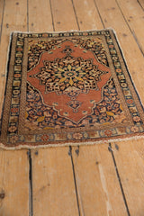 2x2.5 Vintage Tabriz Square Rug Mat // ONH Item 8978 Image 2