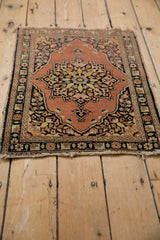 2x2.5 Vintage Tabriz Square Rug Mat // ONH Item 8978 Image 4