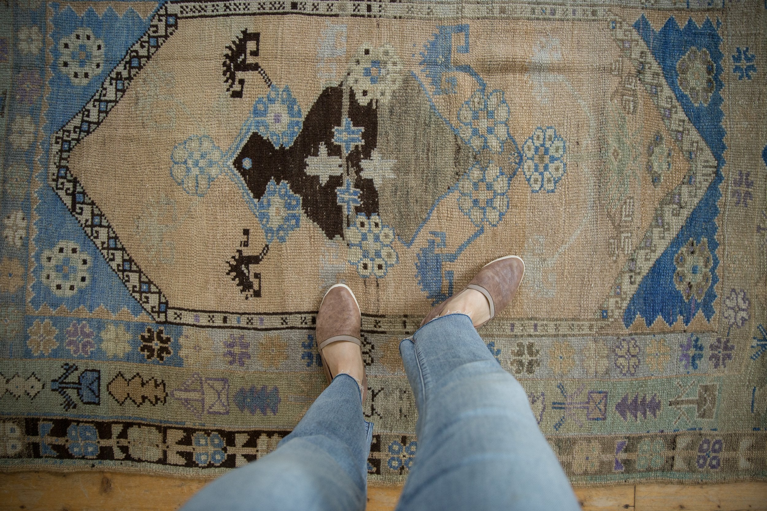 4.5x7 Vintage Distressed Oushak Rug // ONH Item 8984 Image 1