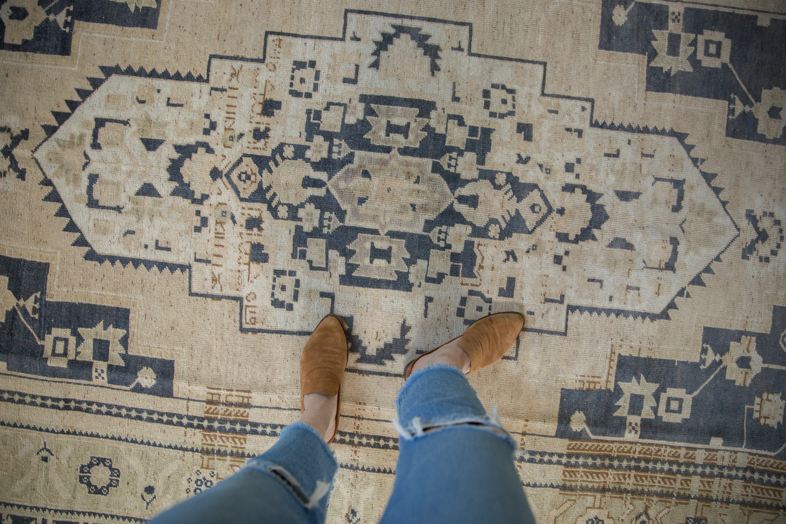 6x10.5 Vintage Distressed Oushak Carpet // ONH Item 8988 Image 1