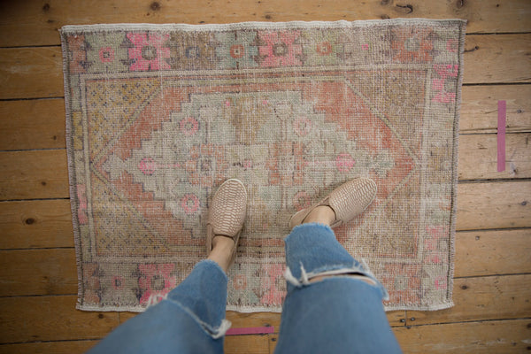 2.5x3.5 Vintage Distressed Oushak Rug // ONH Item 8991 Image 1