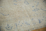 Distressed Sivas carpet texture, with worn ivory pile and faded cobalt floral vinery.