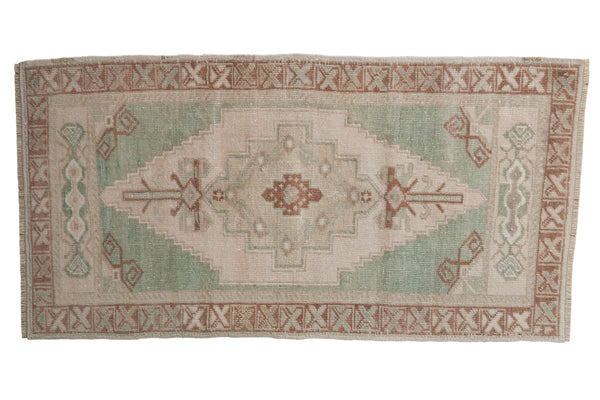 2x3.5 Vintage Distressed Oushak Rug // ONH Item 9006