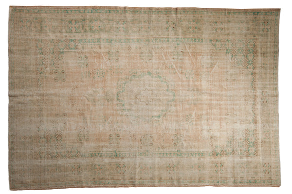 7x10.5 Vintage Distressed Oushak Carpet // ONH Item 9019