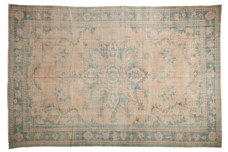 7x10.5 Vintage Distressed Oushak Carpet // ONH Item 9023
