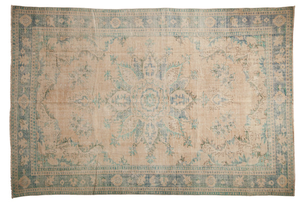 7x10.5 Vintage Distressed Oushak Carpet // ONH Item 9023
