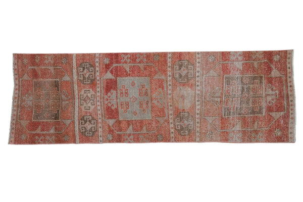 2.5x8 Vintage Distressed Fragment Oushak Rug Runner // ONH Item 9028
