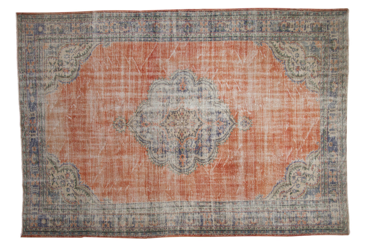 8x11.5 Vintage Distressed Oushak Carpet // ONH Item 9031