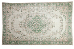 6x10 Vintage Distressed Oushak Carpet // ONH Item 9035