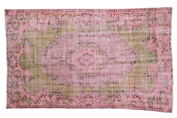 5x8.5 Vintage Distressed Overdyed Oushak Carpet // ONH Item 9037