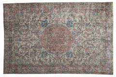 5x8 Vintage Distressed Overdyed Oushak Carpet // ONH Item 9039