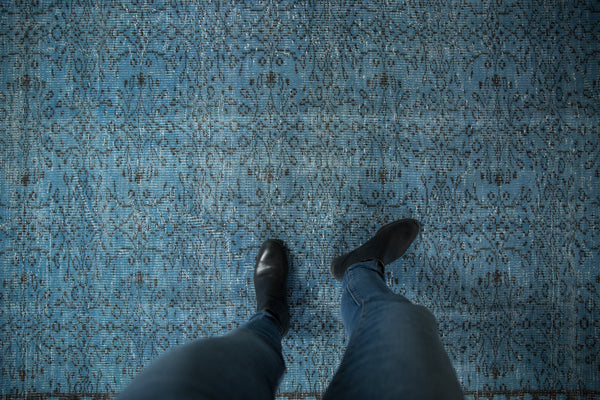 6.5x10.5 Vintage Distressed Overdyed Oushak Carpet // ONH Item 9040 Image 1