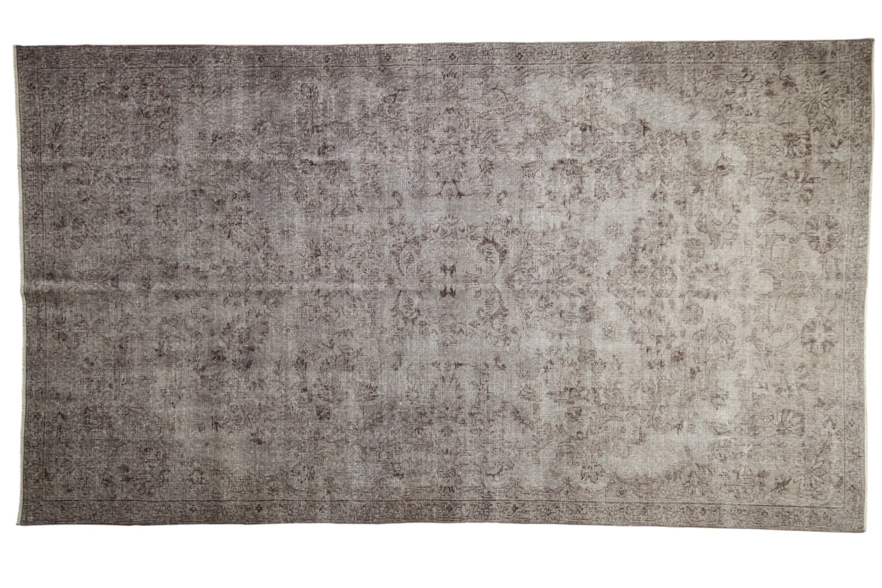 5.5x10 Vintage Distressed Overdyed Oushak Carpet // ONH Item 9044