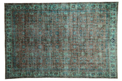 6.5x10 Vintage Distressed Overdyed Oushak Carpet // ONH Item 9045