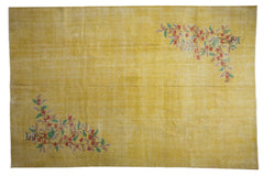 5.5x9.5 Vintage Distressed Oushak Carpet // ONH Item 9049