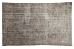 6x9.5 Vintage Distressed Overdyed Oushak Carpet // ONH Item 9050