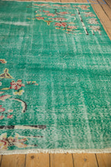 6.5x10 Vintage Distressed Turkish Art Deco Design Carpet // ONH Item 9055 Image 6