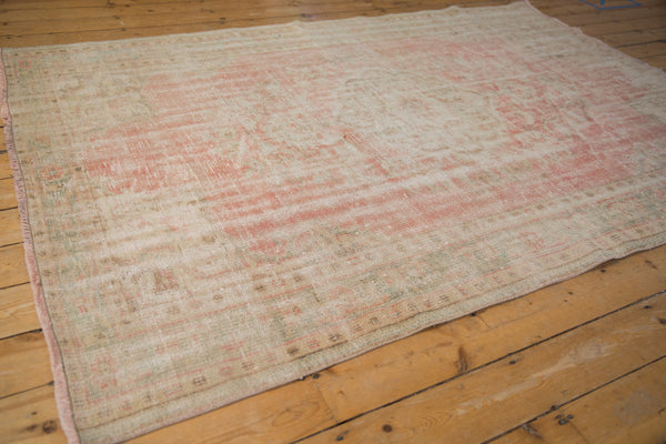 5.5x8.5 Vintage Distressed Oushak Carpet // ONH Item 9066 Image 4