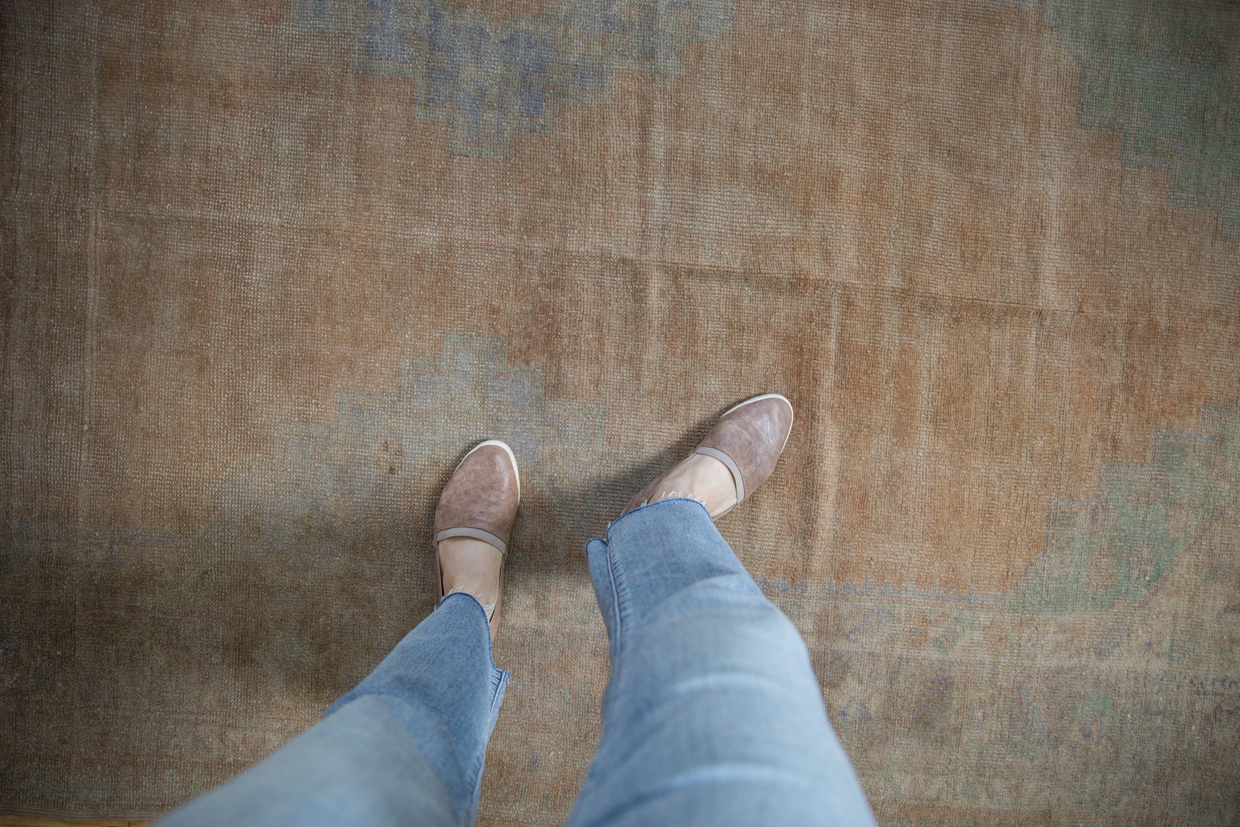 5x12.5 Vintage Distressed Oushak Rug Runner // ONH Item 9068 Image 1