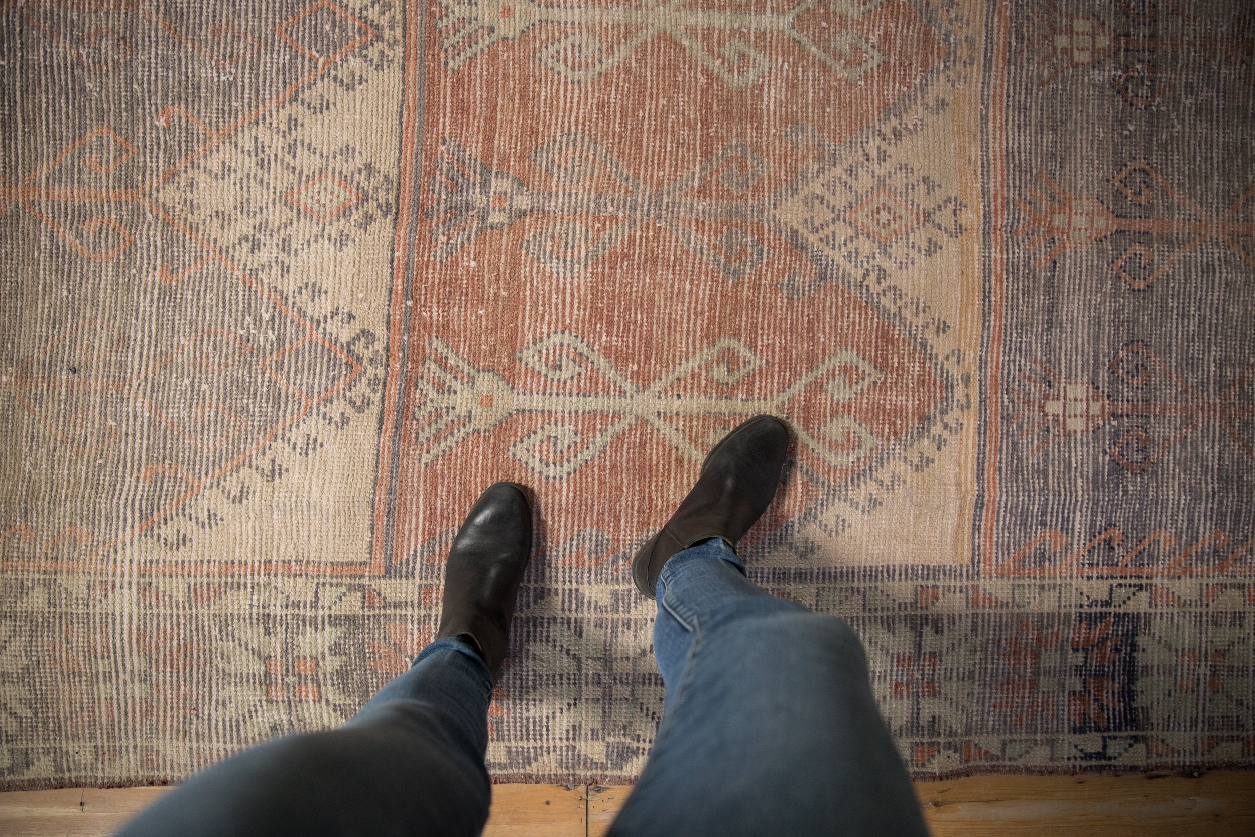 5x11.5 Vintage Distressed Oushak Rug Runner // ONH Item 9076 Image 1