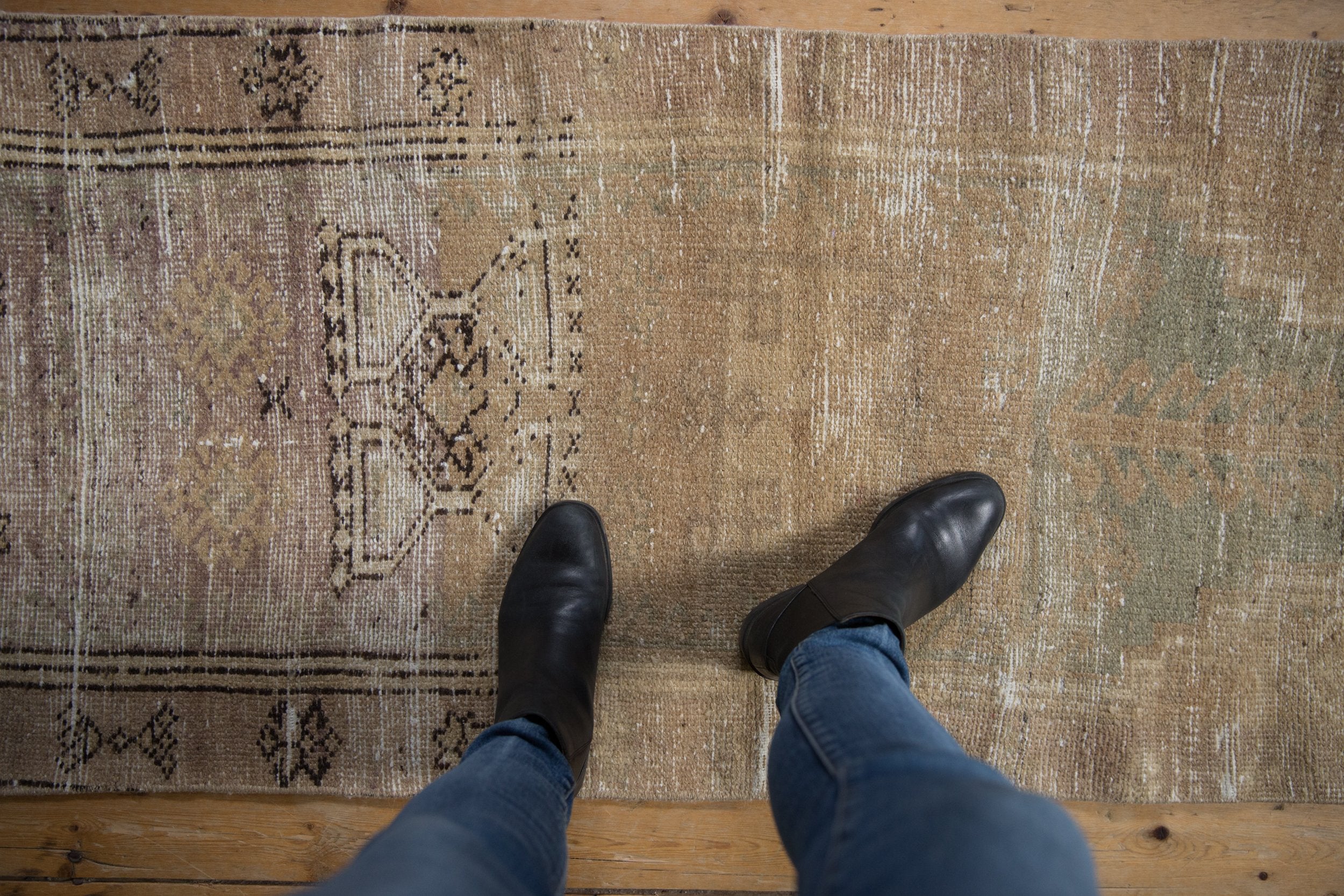 2.5x6.5 Vintage Distressed Oushak Rug Runner // ONH Item 9078 Image 1