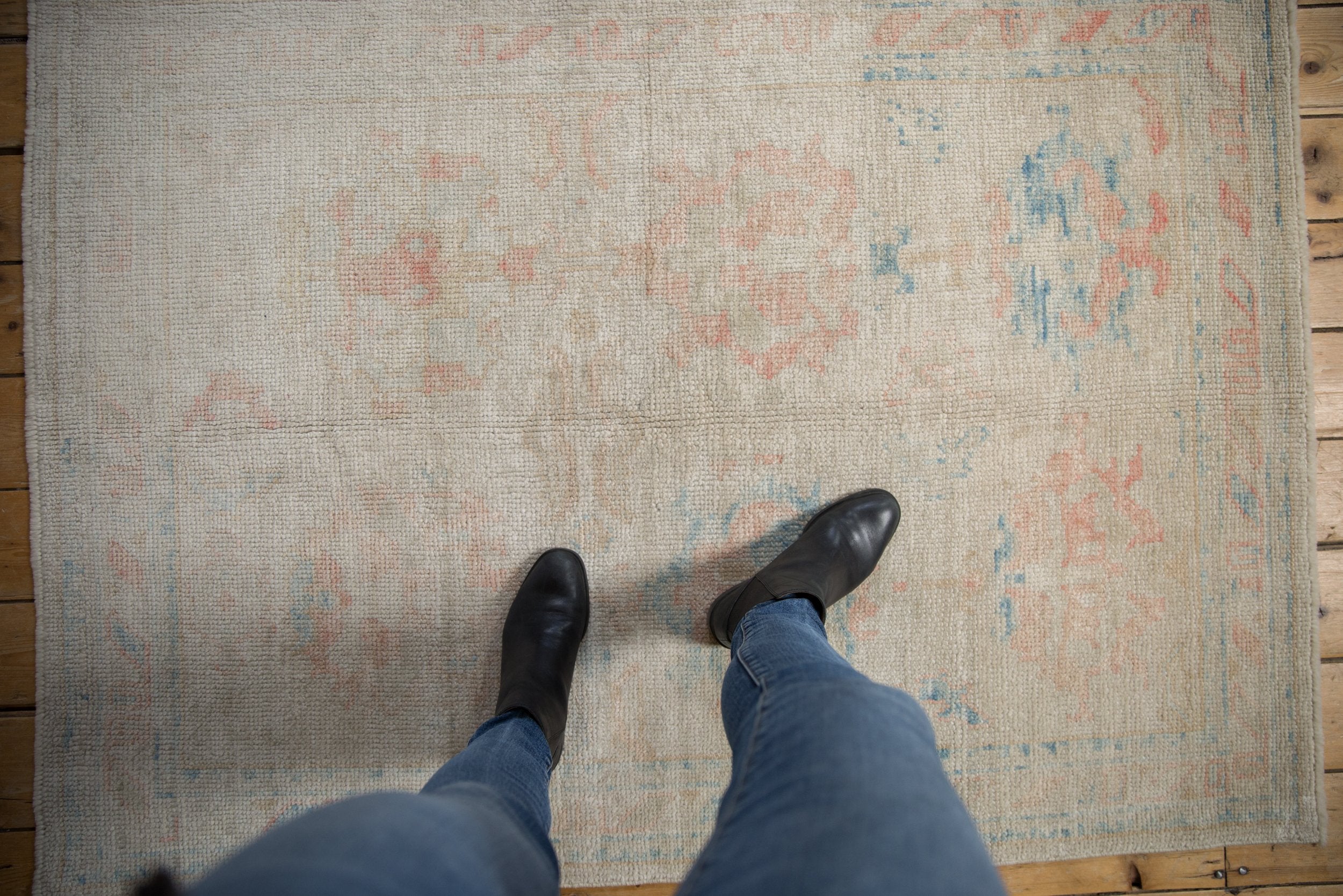 3.5x5.5 Vintage Distressed Oushak Rug // ONH Item 9079 Image 1