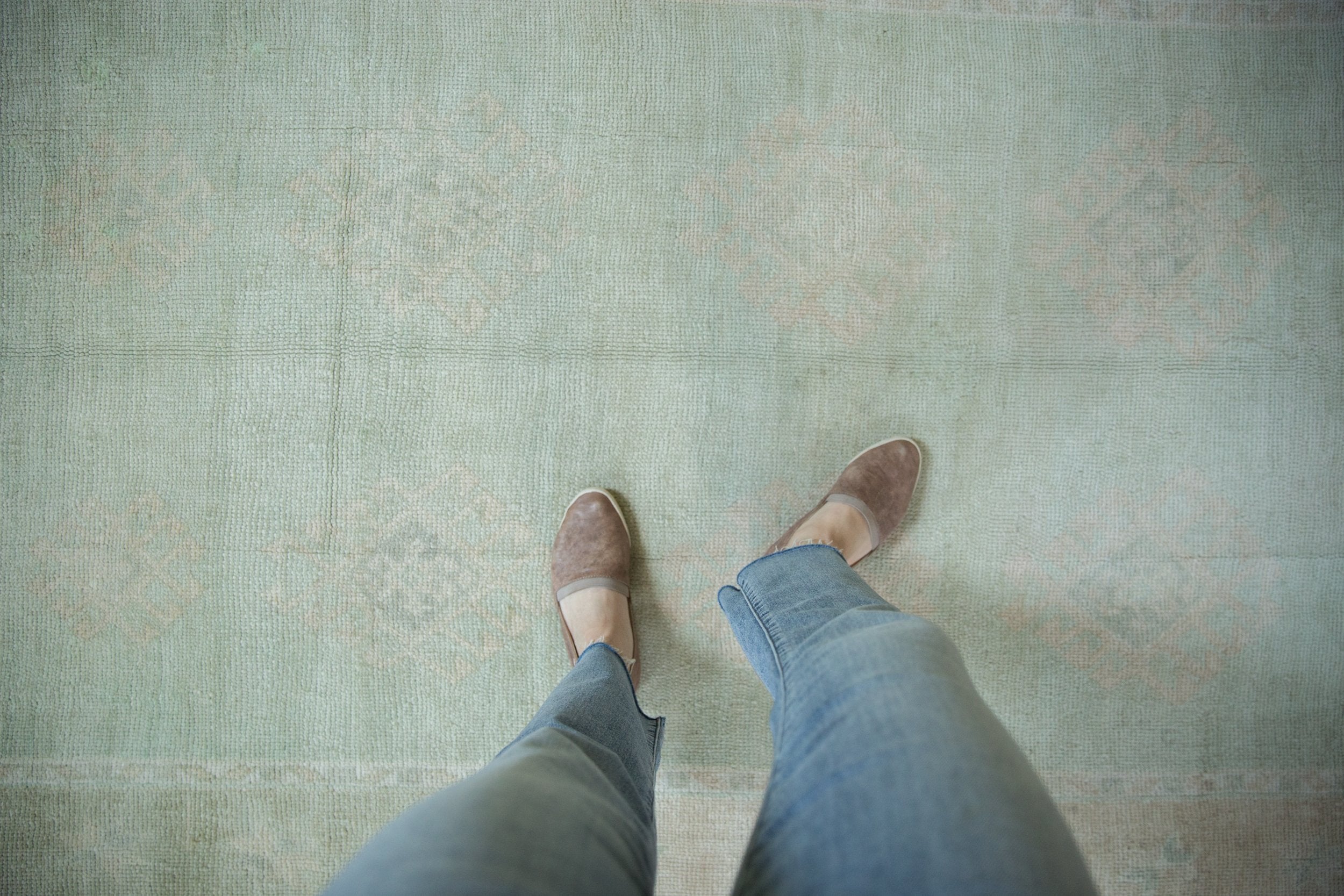 4.5x7.5 Vintage Distressed Oushak Rug // ONH Item 9088 Image 1