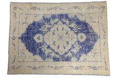 5.5x7.5 Vintage Distressed Oushak Carpet // ONH Item 9092