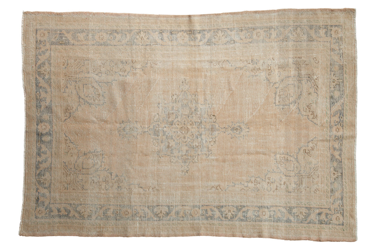 5.5x8 Vintage Distressed Oushak Carpet // ONH Item 9103