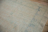 Vintage Oushak rug reverse, detailing the foundation weave and subtle weaver delimiter knots.