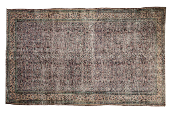 5.5x9 Vintage Distressed Oushak Carpet // ONH Item 9120
