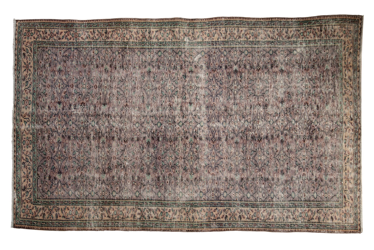 5.5x9 Vintage Distressed Oushak Carpet // ONH Item 9120