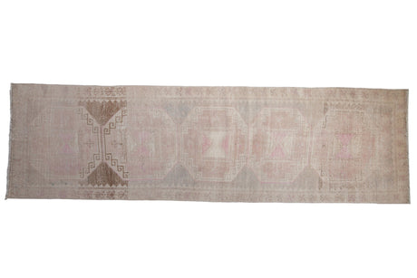3.5x11.5 Vintage Distressed Oushak Rug Runner // ONH Item 9130