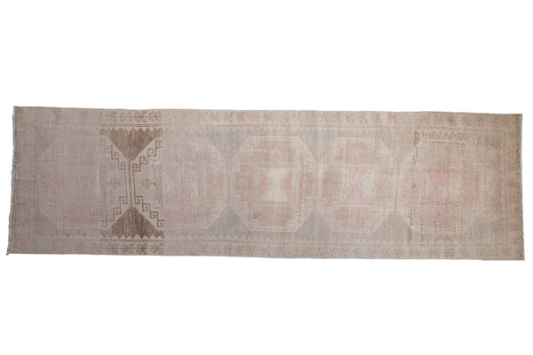 3.5x11.5 Vintage Distressed Oushak Rug Runner // ONH Item 9130