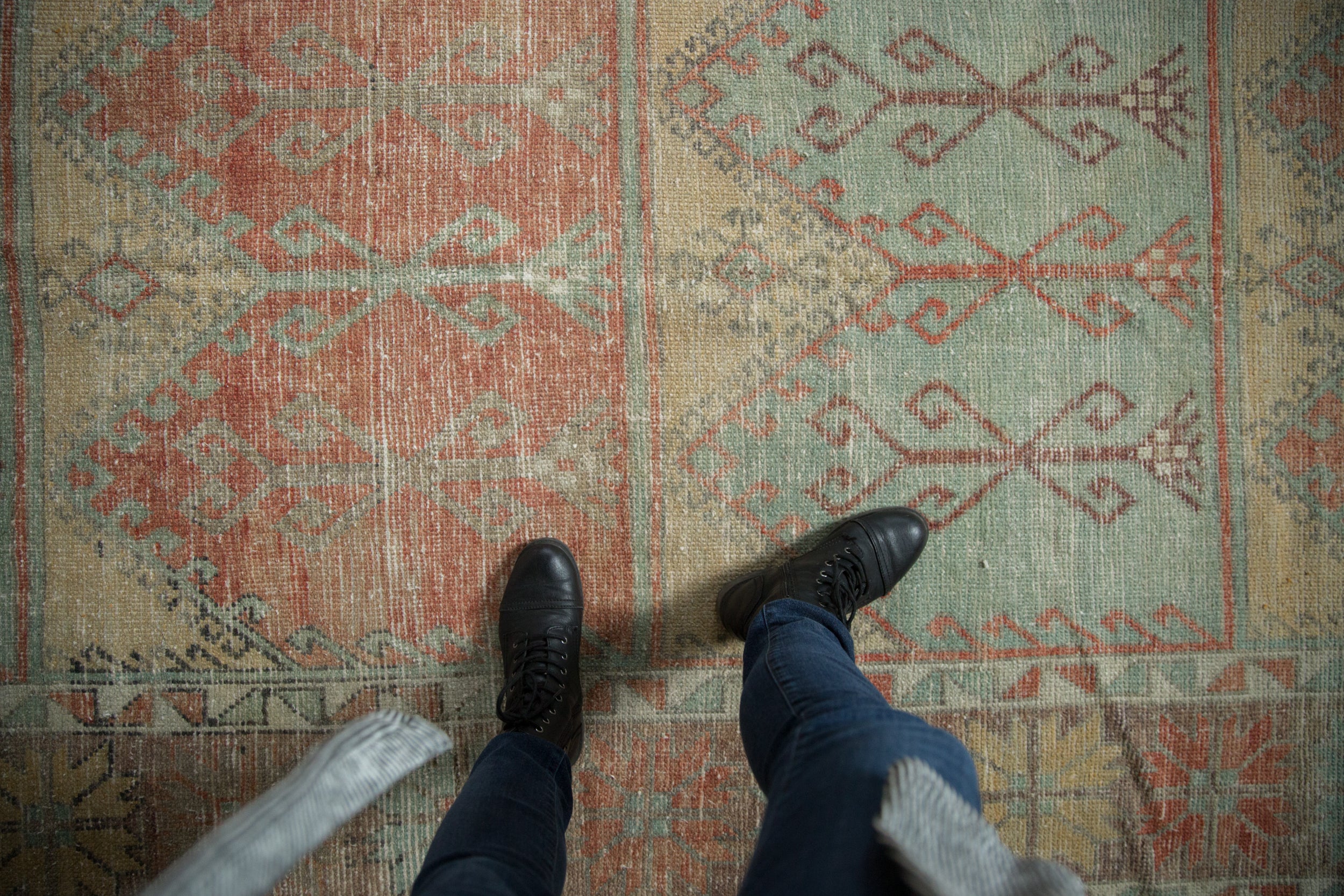 5.5x12 Vintage Distressed Oushak Rug Runner // ONH Item 9131 Image 1